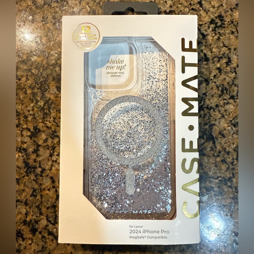 Case-Mate Glitter iPhone Case with Silver Accents